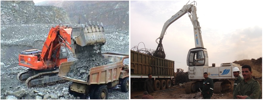 挖掘机、抓钢机